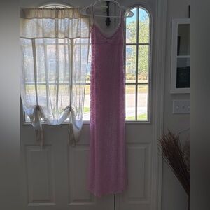 New Beginning Boutique Kata Pink Lace Sleeveless Maxi Dress Size 6